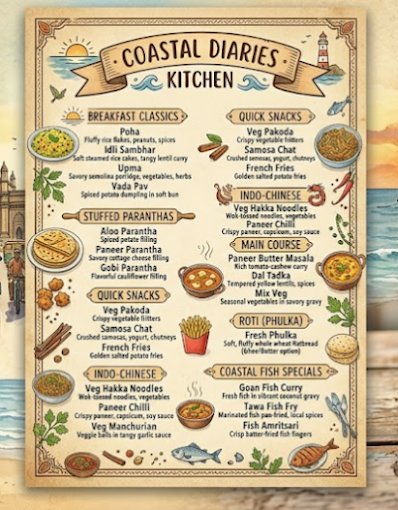 Coastal Diaries Restaurant — Gallery