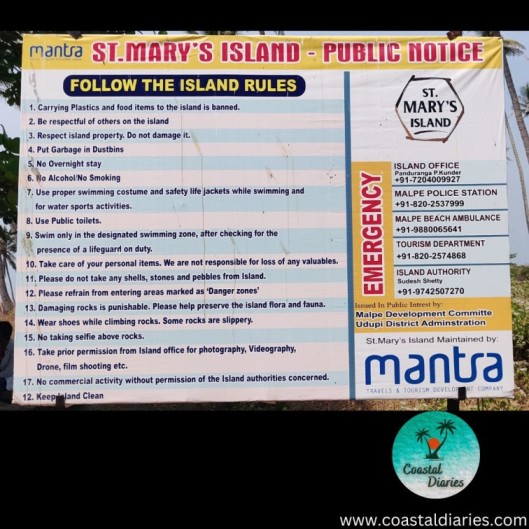 Rules and regulations at St Mary's Island